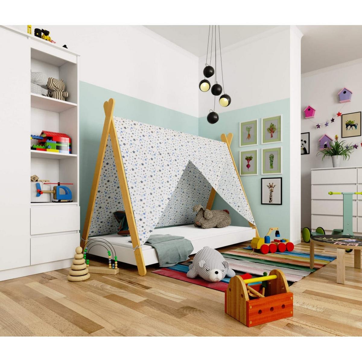 KINDERBETT Weiß 155/85/164 - Weiß, Holzwerkstoff (80/160cm) - RAUMHIRSCH FURNITURE