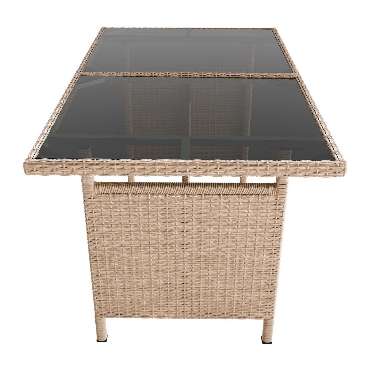 SITZGRUPPE Turin creme Polyrattan - Creme, Kunststoff/Metall - Juskys