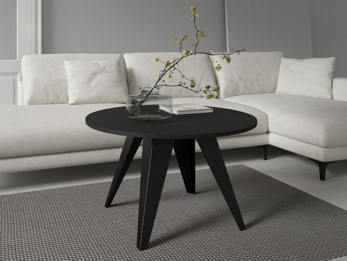 COUCHTISCH Fare - Schwarz, Holzwerkstoff/Metall (75/75/50cm) - MIRJAN24