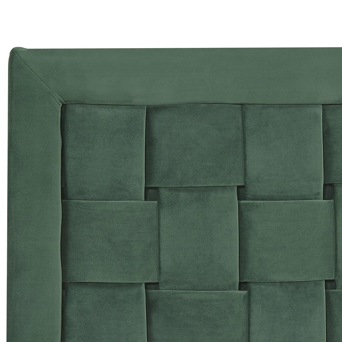 DOPPELBETT 160/200cm Dunkelgrün Limoux - Dunkelgrün, Textil (160/200cm) - Beliani
