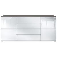 SIDEBOARD Rova Weiß Hochglanz - Weiß Hochglanz, Holzwerkstoff (166.5/75.5/35cm) - Vladon