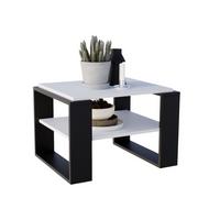 COUCHTISCH Holzwerkstoff rechteckig stabil Weiß 44/54/63cm - Schwarz/Weiß, Holzwerkstoff (54/63/44cm) - CraftPAK