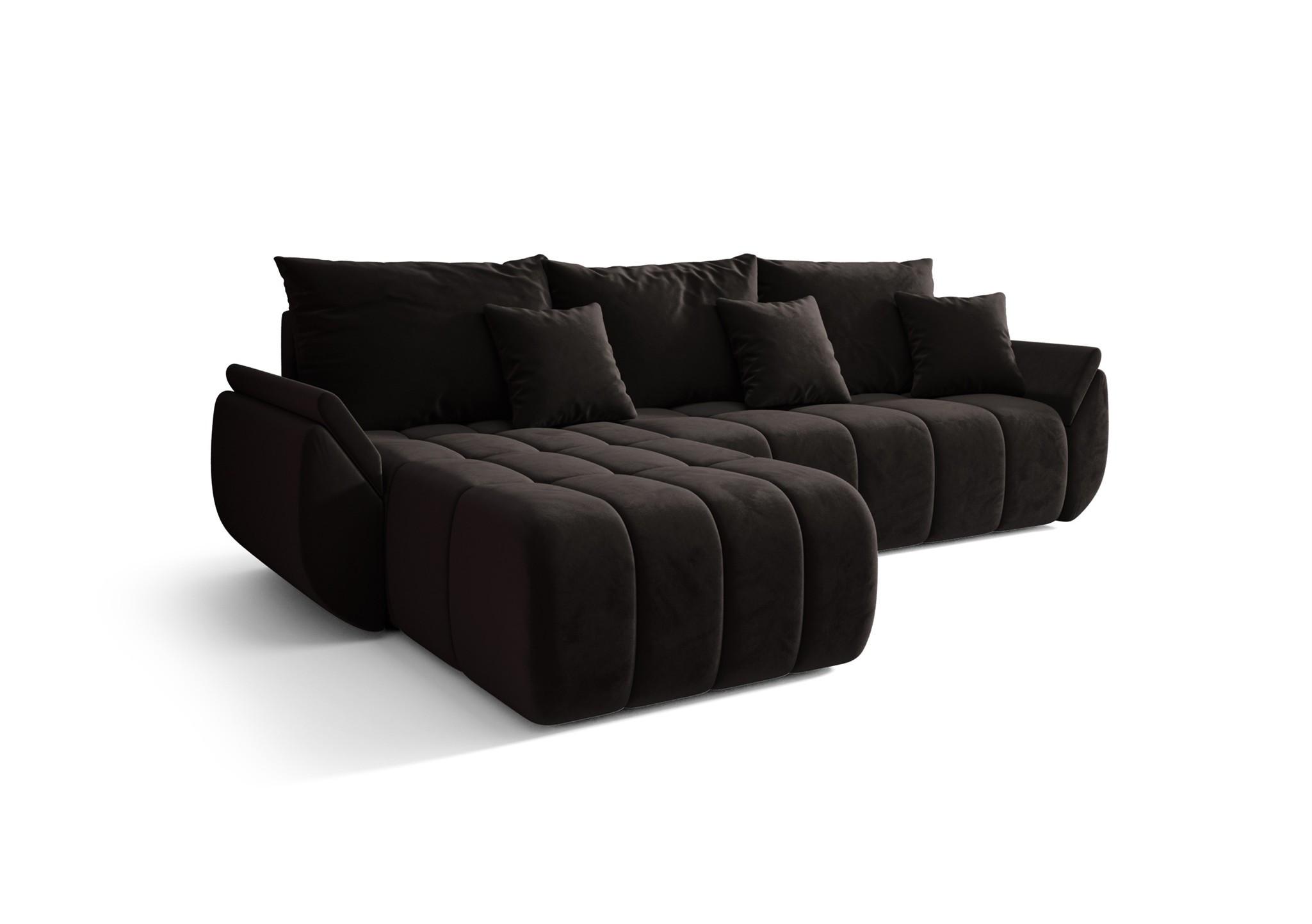ECKSOFA Louise - Dunkelgrau, Holzwerkstoff/Textil (185/280cm) - Fun Möbel