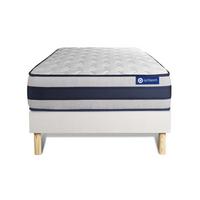 BETT Actilatex ergo Latex und Memory-Schaum 80 x 200 cm h3 - Kit Bettgestell Weiß - Beige/Weiß, Karton/Holz (80/200cm) - ACTISOM