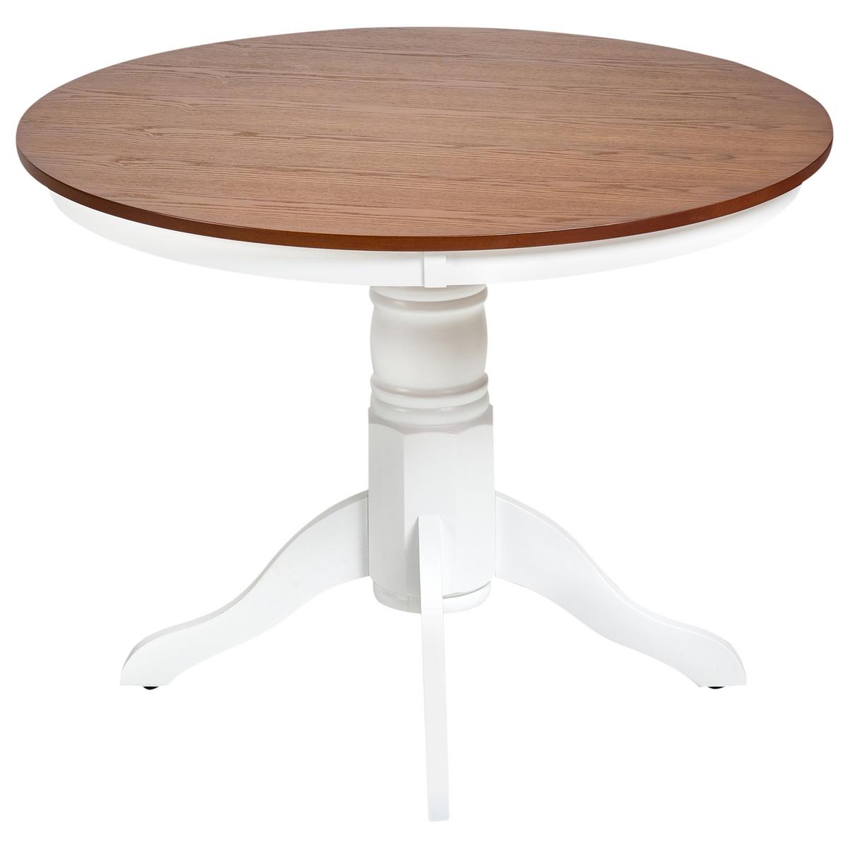ESSTISCH Braune Esche 100/100 cm Holz Akron - Braun, Holz (100/100/76cm) - Beliani