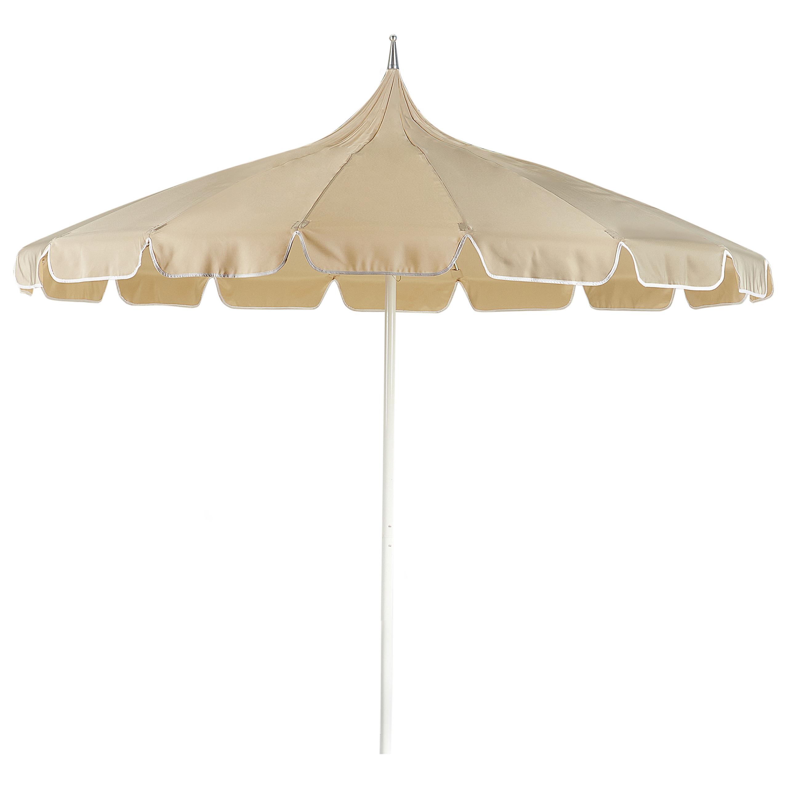 SONNENSCHIRM Beige Minoa - Beige, Textil (245/245cm) - Beliani
