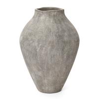 KERAMIKVASE rund, in Erdtönen, H 34 cm - Grau, Keramik (33.9cm) - Hometopia