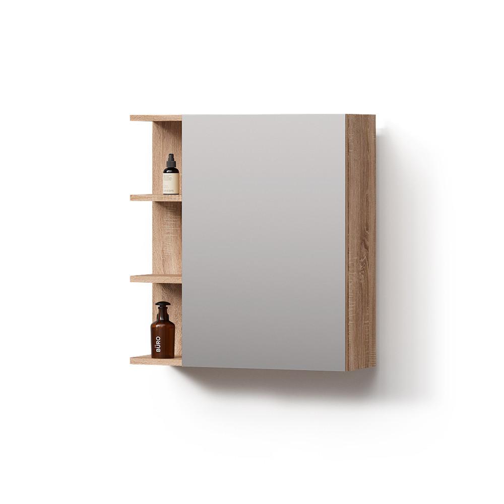SPIEGELSCHRANK Fucino Sonoma 62 x 64 cm - Sonoma Eiche, Holzwerkstoff (62/64/20.8cm) - Livinity®
