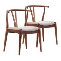 STUHL 2er-Set Rustic Nussbaum Farbe - Walnussfarben, Holz (55/76/55cm) - VS Venta-stock
