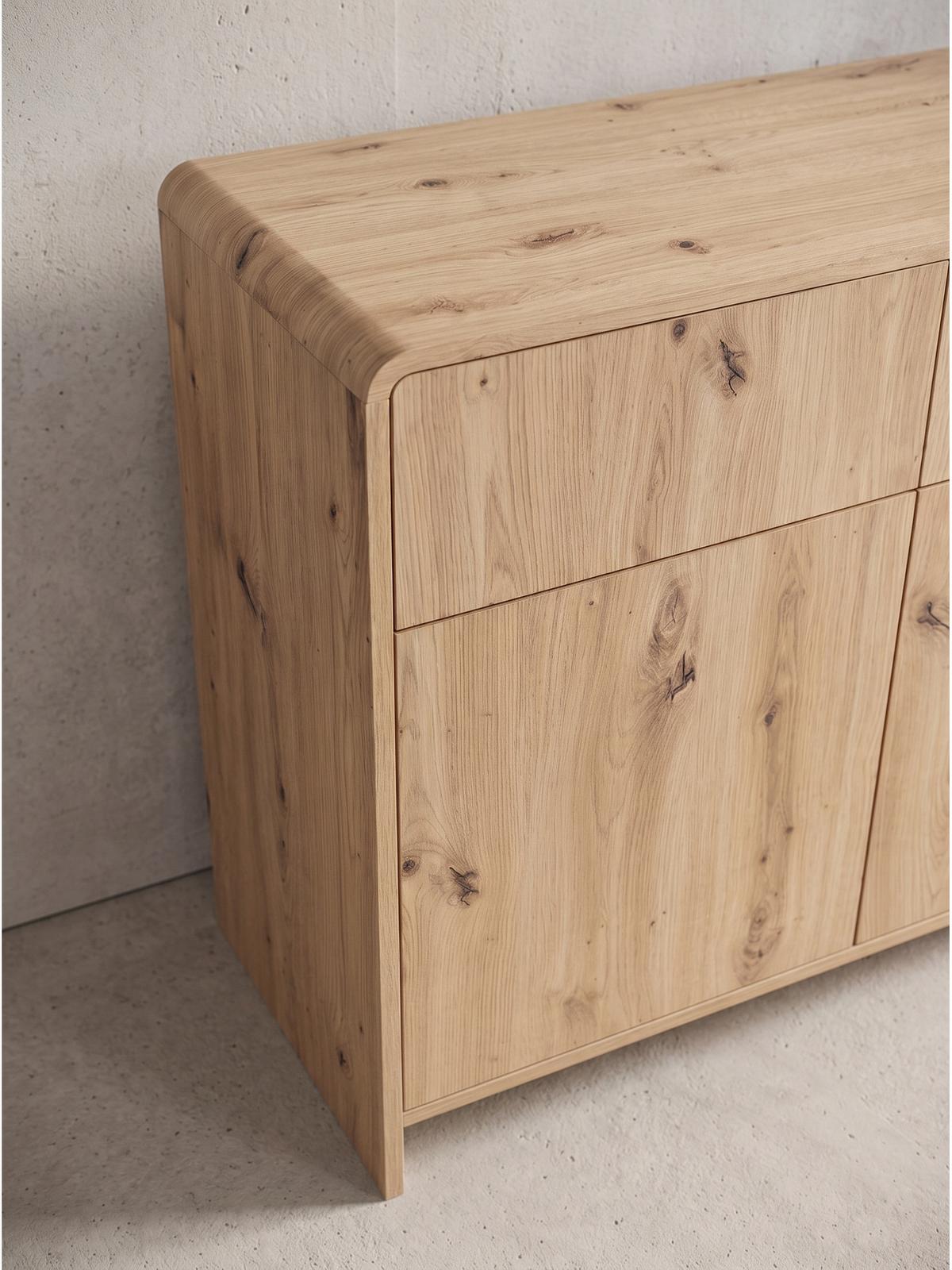 SIDEBOARD CALELLA, MDF, in Eichenoptik, 88 x 40 x 76 cm - Hellbraun/Braun, Holzwerkstoff (88/76/40cm) - KADIMA DESIGN