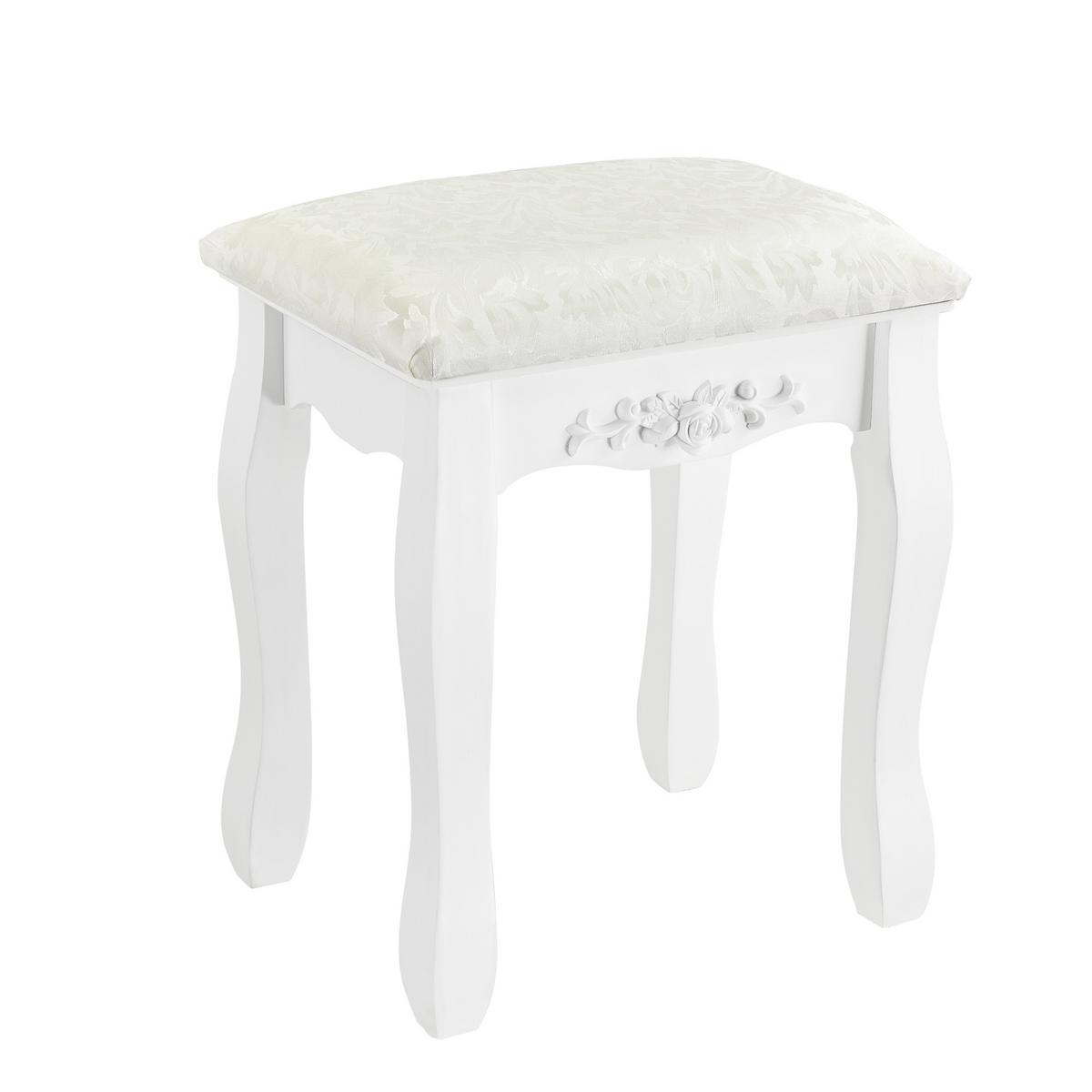 SCHMINKTISCH Limerick - Weiß, Holzwerkstoff (75/141/40cm) - [en.casa]