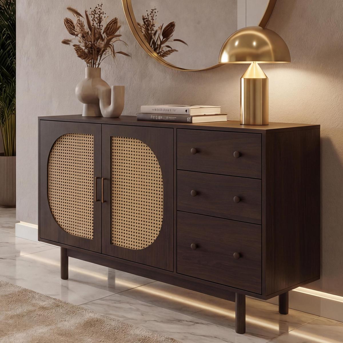 SIDEBOARD Walnuss Dekor - Walnussfarben, Holz (120/80/40cm) - MCW