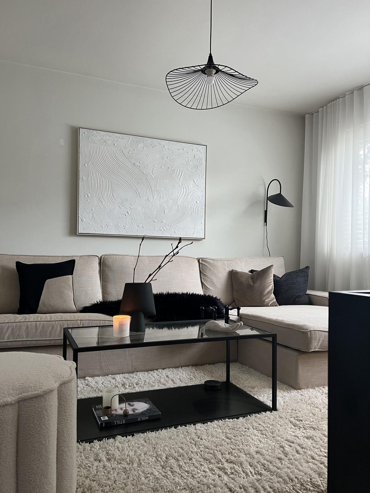 HÄNGELEUCHTE Mazaro 50/50/125 cm - Schwarz, Metall (50/50/125cm) - Beliani