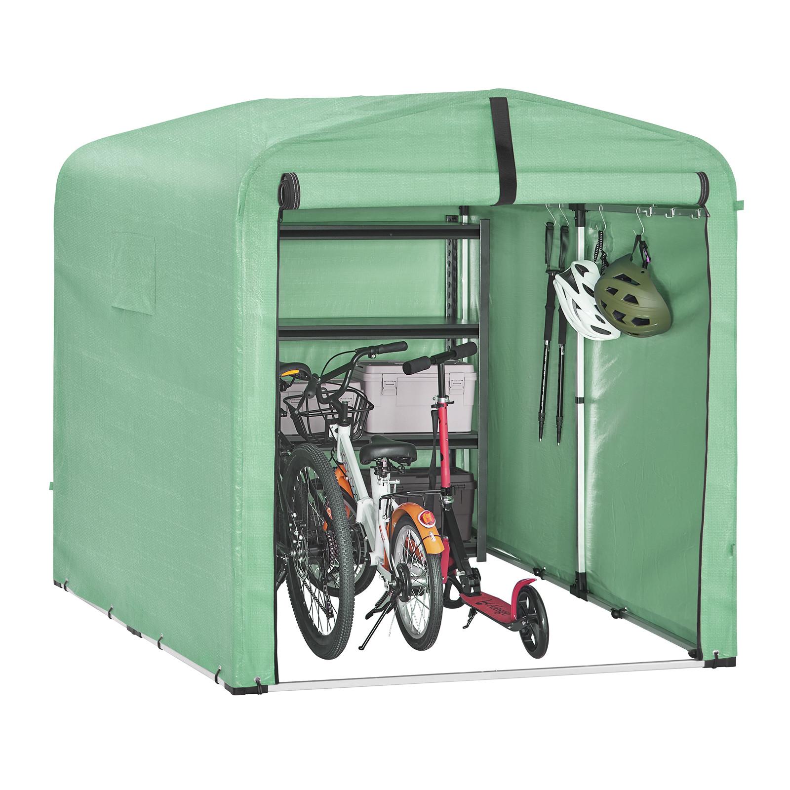 FAHRRADGARAGE Grün, 159x165x219cm - Grün, Metall (159/165/219cm) - SoBuy