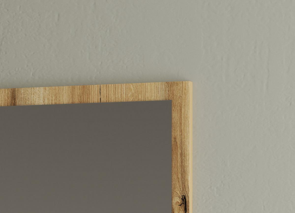 BADSPIEGEL Evoke Eiche, Wandspiegel mit Ablage, 60 x 75 cm - Eichefarben, Glas/Holzwerkstoff (60/75/16cm) - Furn.Design