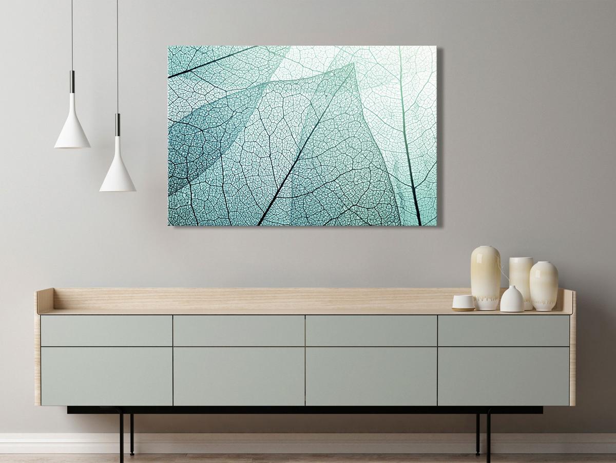 KUNSTDRUCK Grün 60/40 cm - Schwarz/Grün, Textil (60/40cm) - KUNSTLOFT