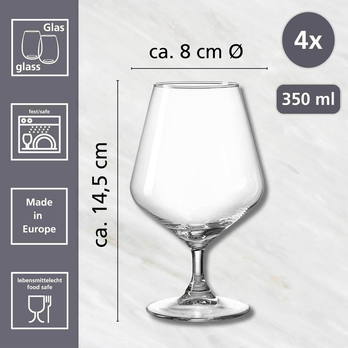 SCHWENKGLÄSER Rumba transparent 350 ml 4er Set - Transparent, Glas (0.35L) - Ritzenhoff Breker