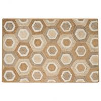 KURZFLOR-TEPPICH Beige 200/300 cm Basoren - Beige/Weiß, Naturmaterialien (200/300cm) - Beliani