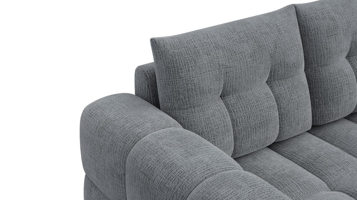 SOFA CLOUDI 2-Sitzer, dunkelgrau - Dunkelgrau/Schwarz, Holz/Textil (181/89/104cm) - Wozimo