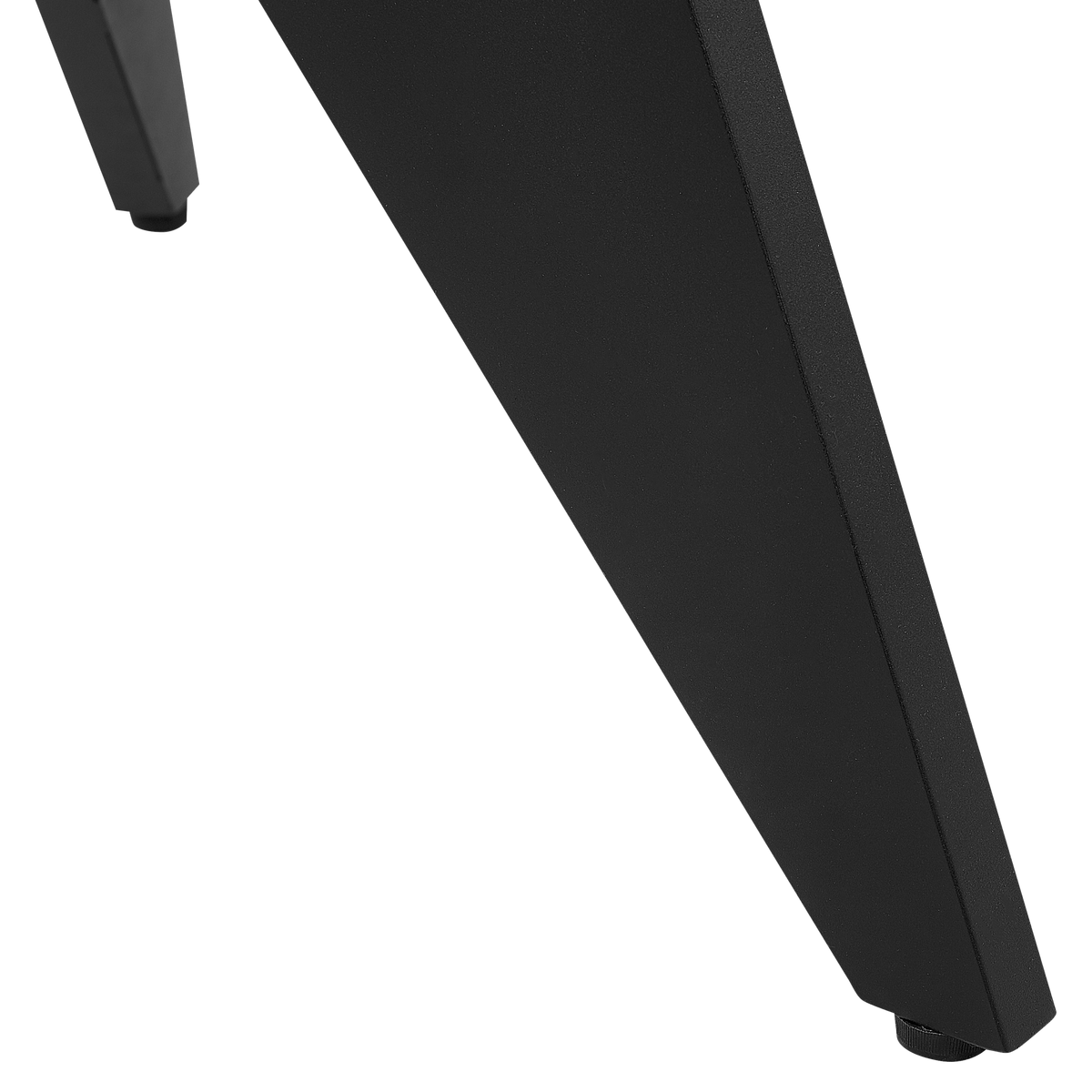GARTENTISCH Glas Schwarz Olmetto - Schwarz, Metall (110/110/74cm) - Beliani