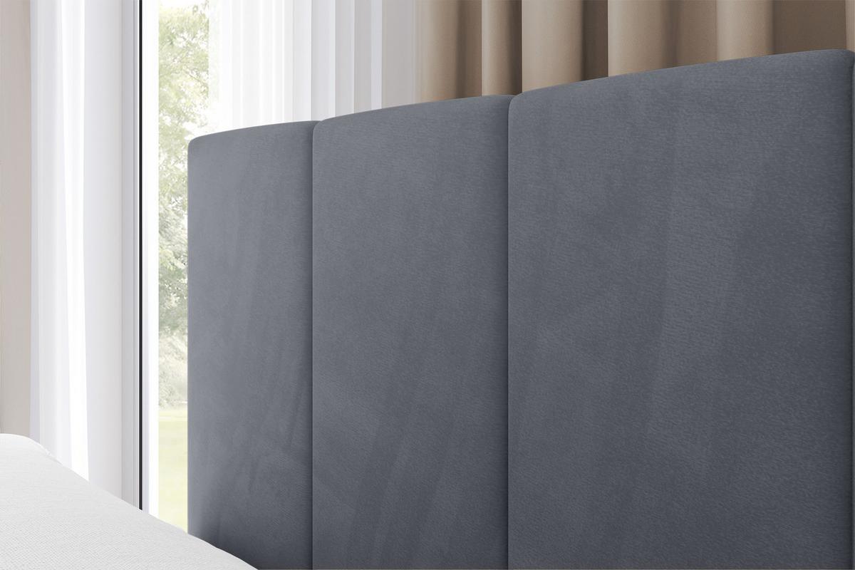 EINZELBETT Jugendbett mit Bettkasten Rechts, mit Matratze - LOVY 90x200 Grau - Grau, Holzwerkstoff/Textil (90/200cm) - ALTDECOR