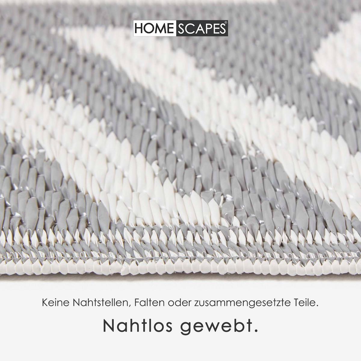 OUTDOORTEPPICH Luna, geometrisch gemustert 120/180 cm - Grau, Kunststoff (120/180cm) - Homescapes
