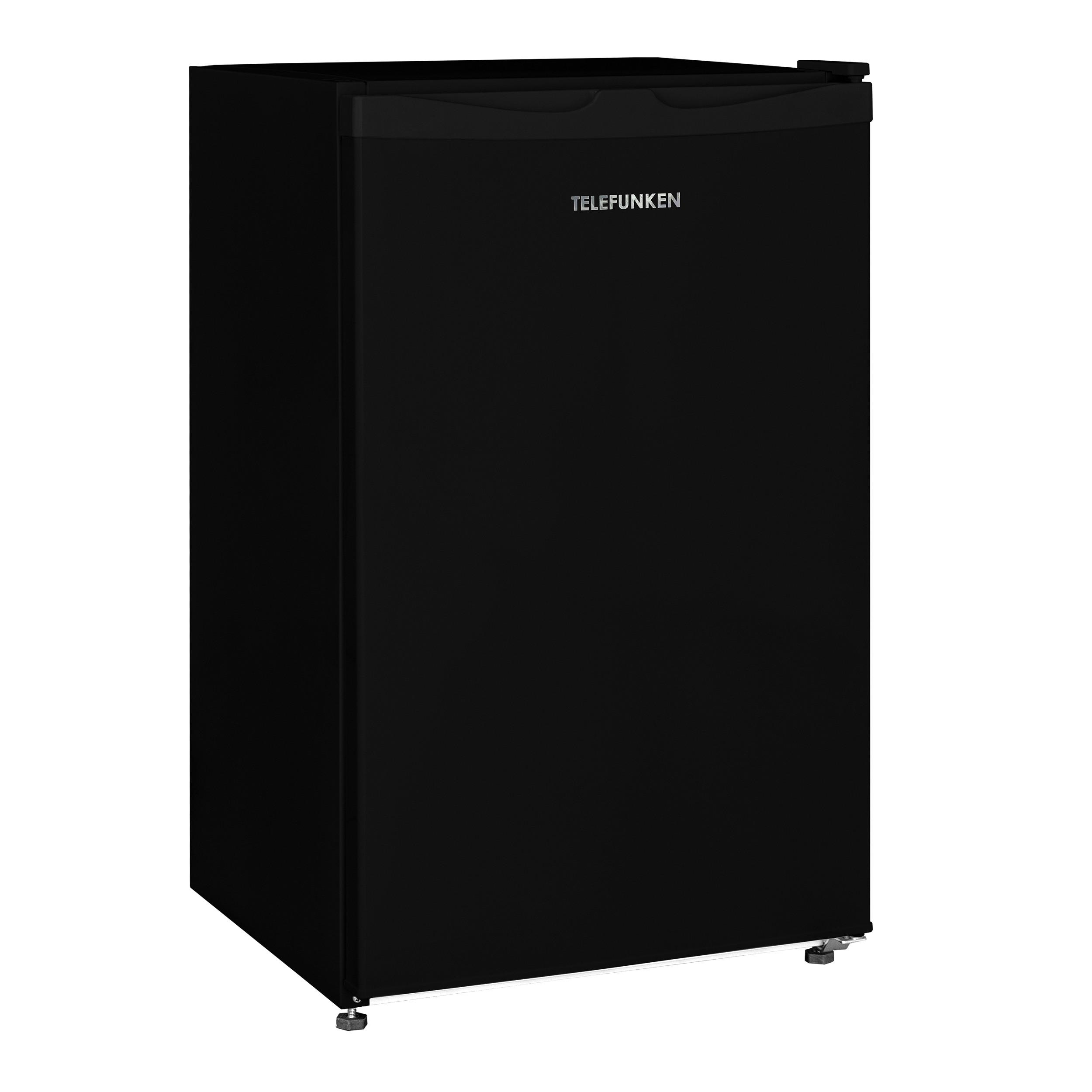 KÜHLSCHRANK, ohne Gefrierfach, freistehend, klein, 90 Liter Nutzinhalt, mit Gemüsefach & 3 Ablagen, Temperaturregelung, CF-31-121-B - Schwarz, Kunststoff/Metall (48/82.1/50cm) - Telefunken