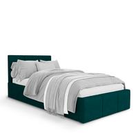 POLSTERBETT für Schlafzimmer Bett mit Stauraum Türkis 90x200 - Türkis, Holzwerkstoff/Metall (90/200cm) - Muralo