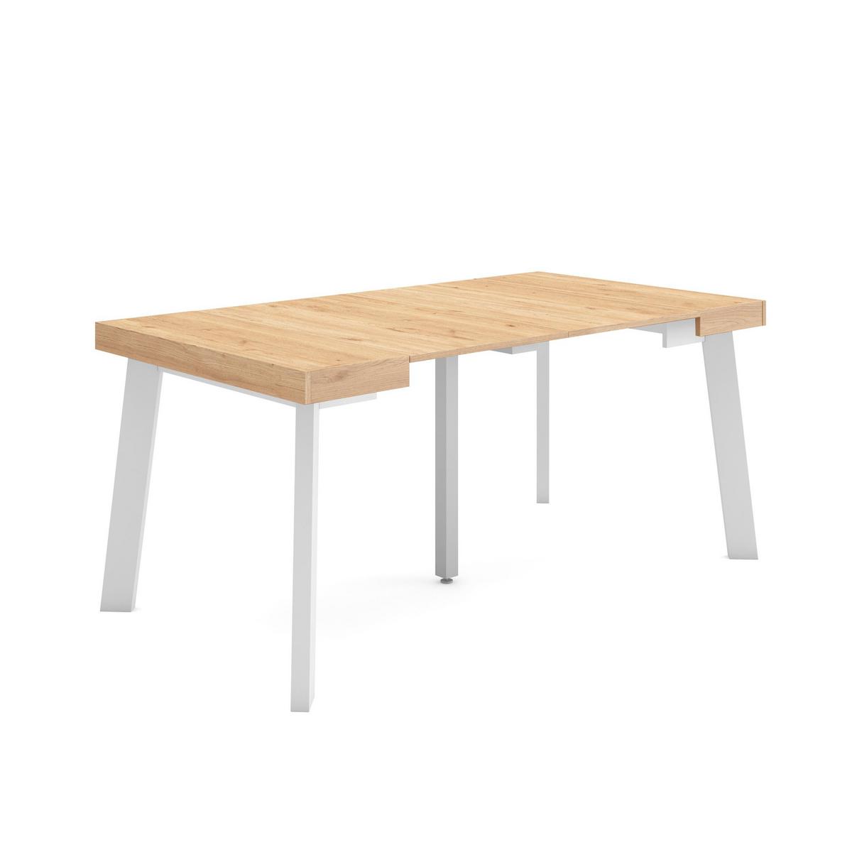 KONSOLENTISCH ausziehbar 58 bis 160cm, für 8 Gäste, eiche, 90/58/73cm - Eichefarben, Holzwerkstoff (90/160/73cm) - Skraut Home