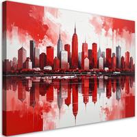 LEINWANDBILD Städte & Architektur 45x30cm - Rot, Textil (45/30cm) - Feeby