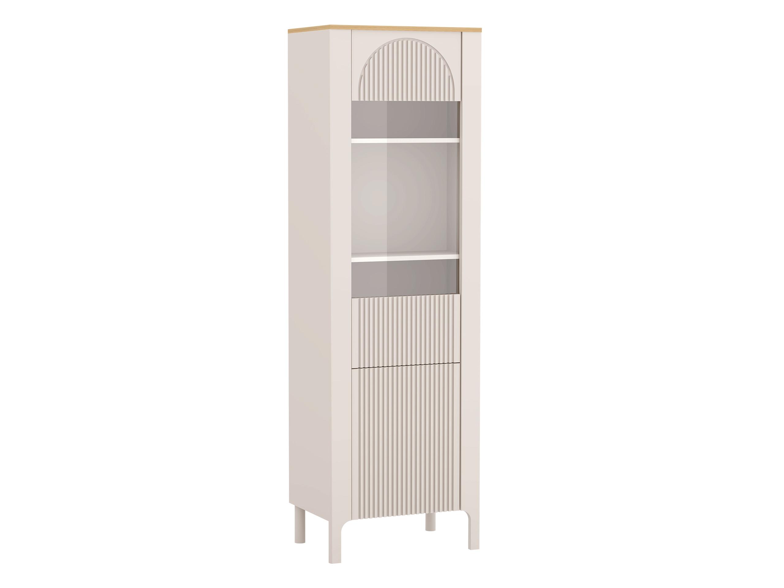 HOCHVITRINE Marbella 04 - Kaschmir, Holzwerkstoff (60/198/41cm) - MIRJAN24