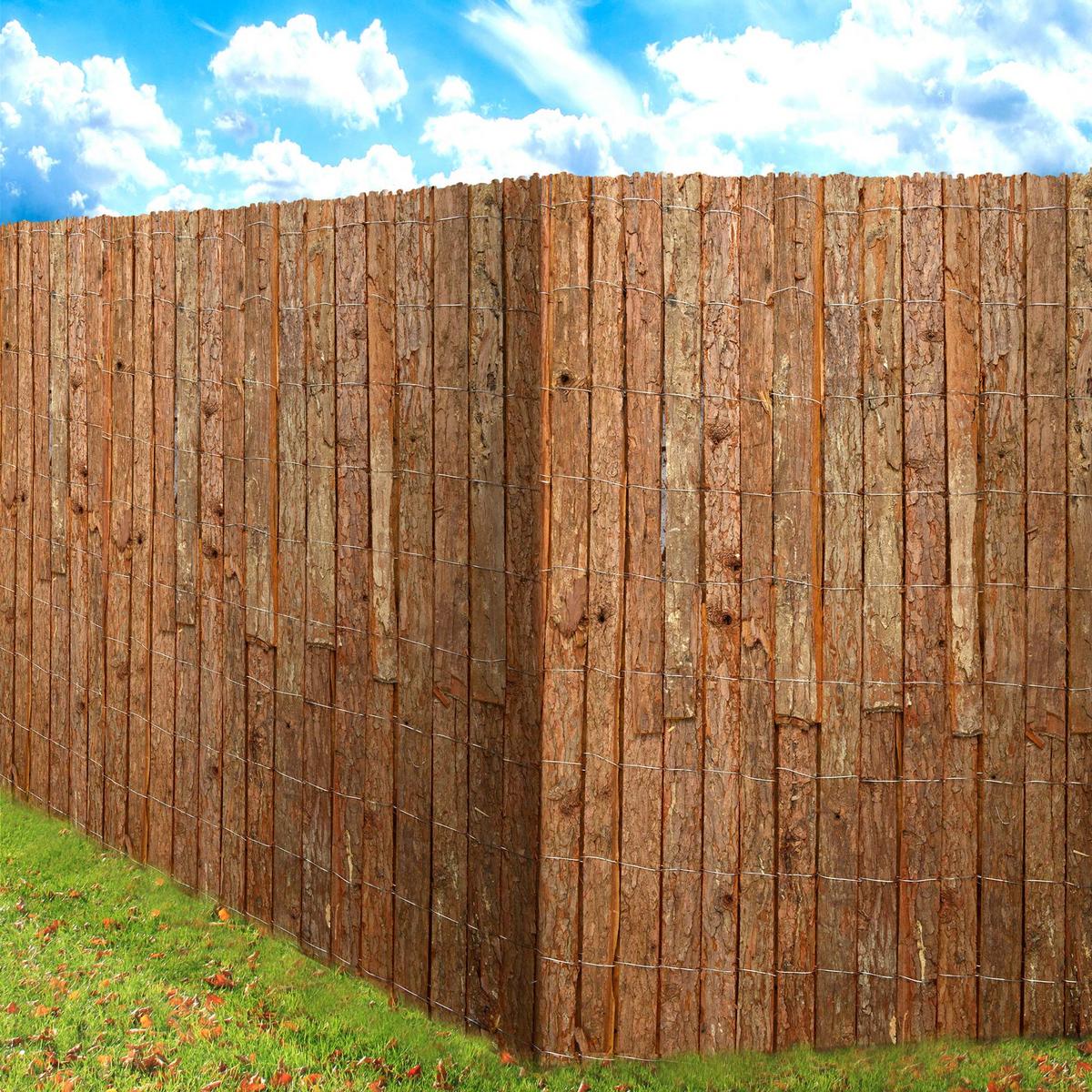 SICHTSCHUTZZAUN SolVision R63 150/300 cm Rinde - Naturfarben, Kunststoff (300/150cm) - Sol Royal
