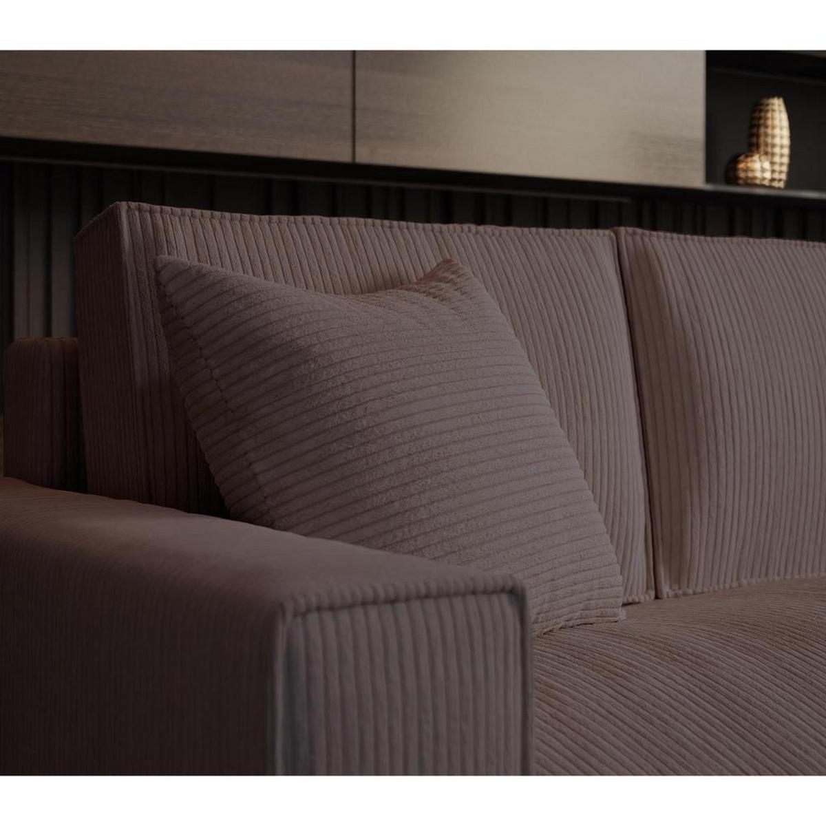 ECKSOFA Parys mit Schlaffunktion und universeller Ottomane, braun - Schwarz/Braun, Kunststoff/Textil (290/185cm) - Beautysofa
