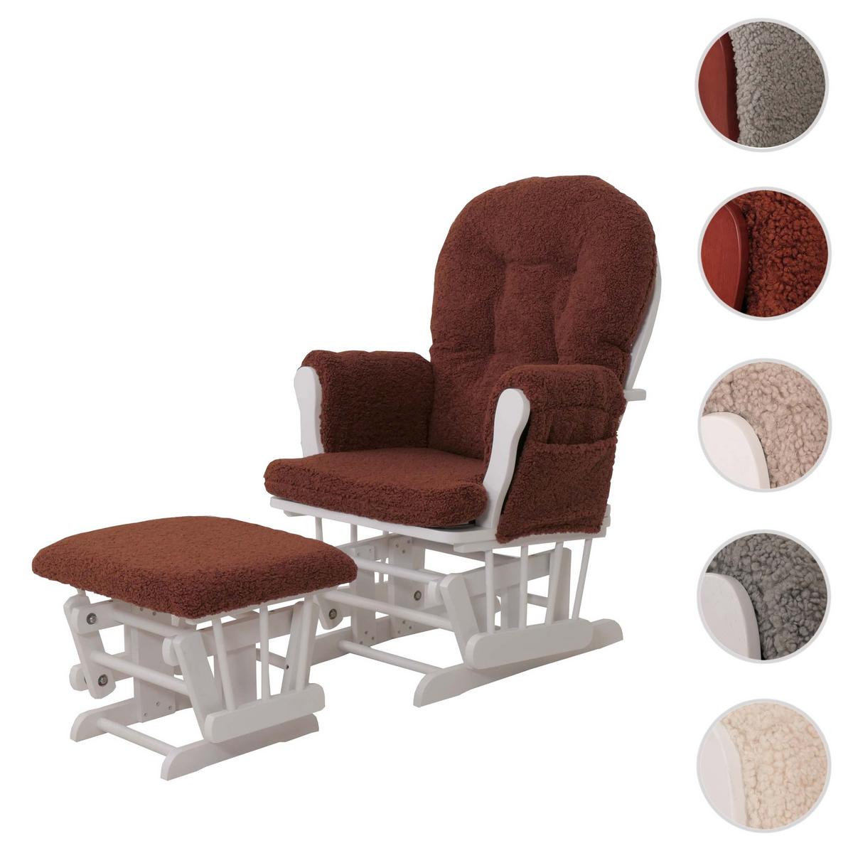 RELAXSESSEL Rotbraun, Weiß - Rotbraun/Weiß, Textil (74/105/72cm) - MCW