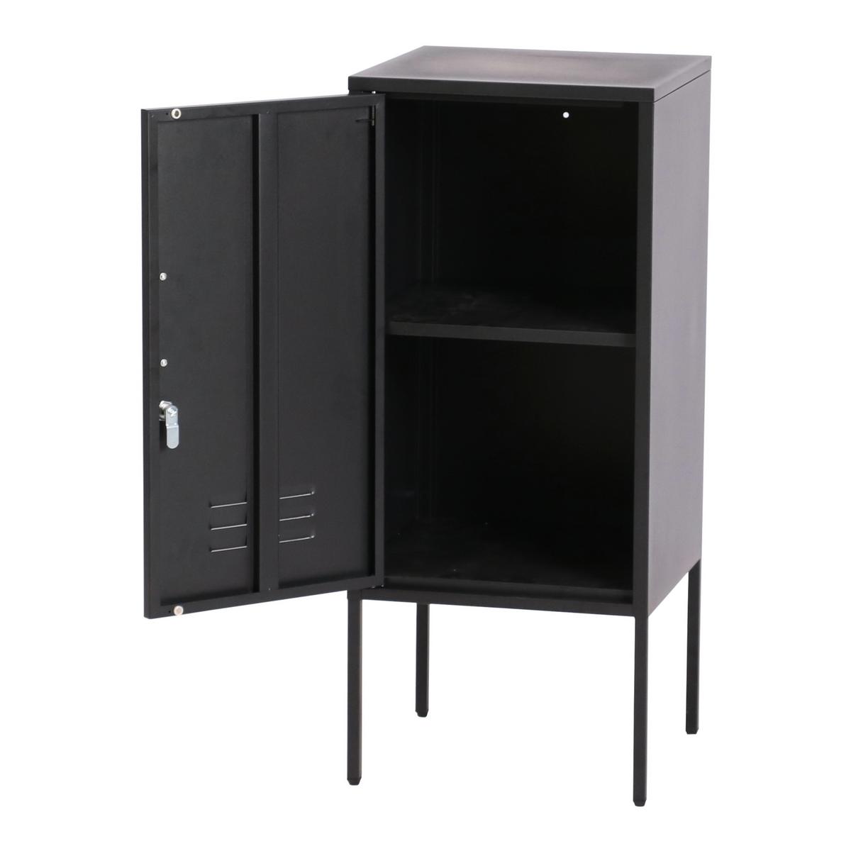 NACHTTISCH Hausjärvi - Schwarz, Metall (35/82/35cm) - [en.casa]