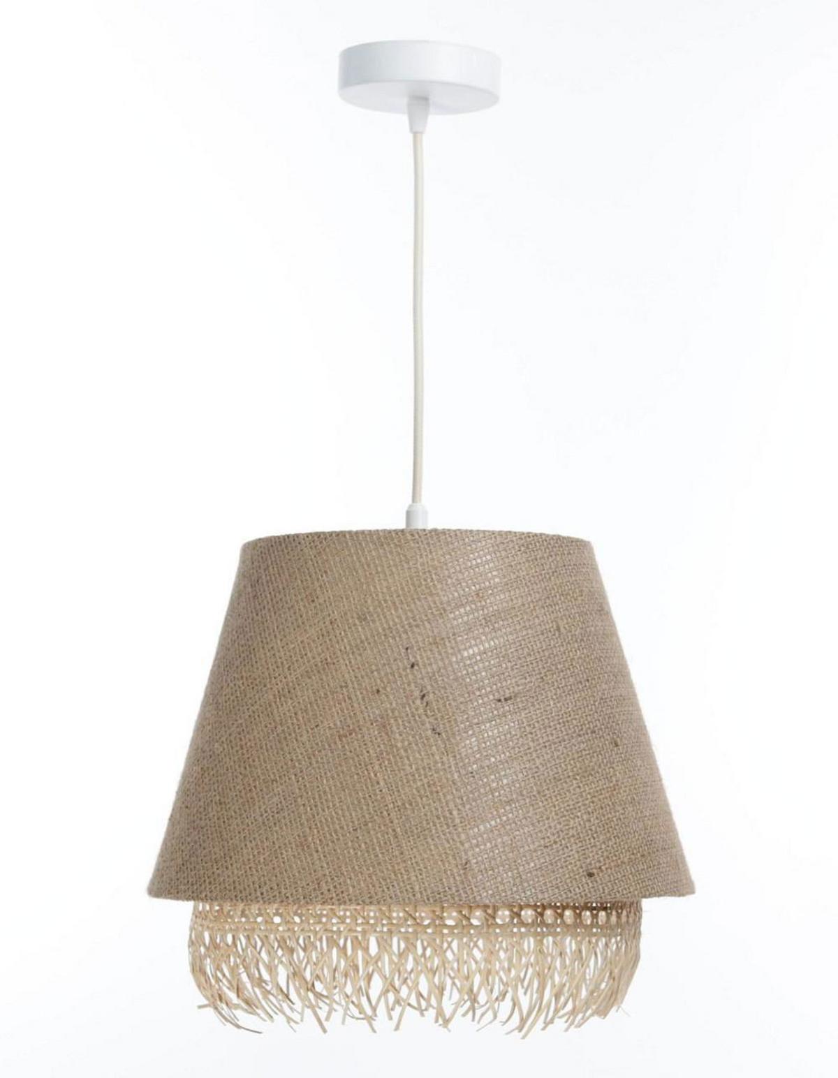 HÄNGELEUCHTE Beige 30/27 cm - Beige, Naturmaterialien (30/1.3/27cm) - ONZENO