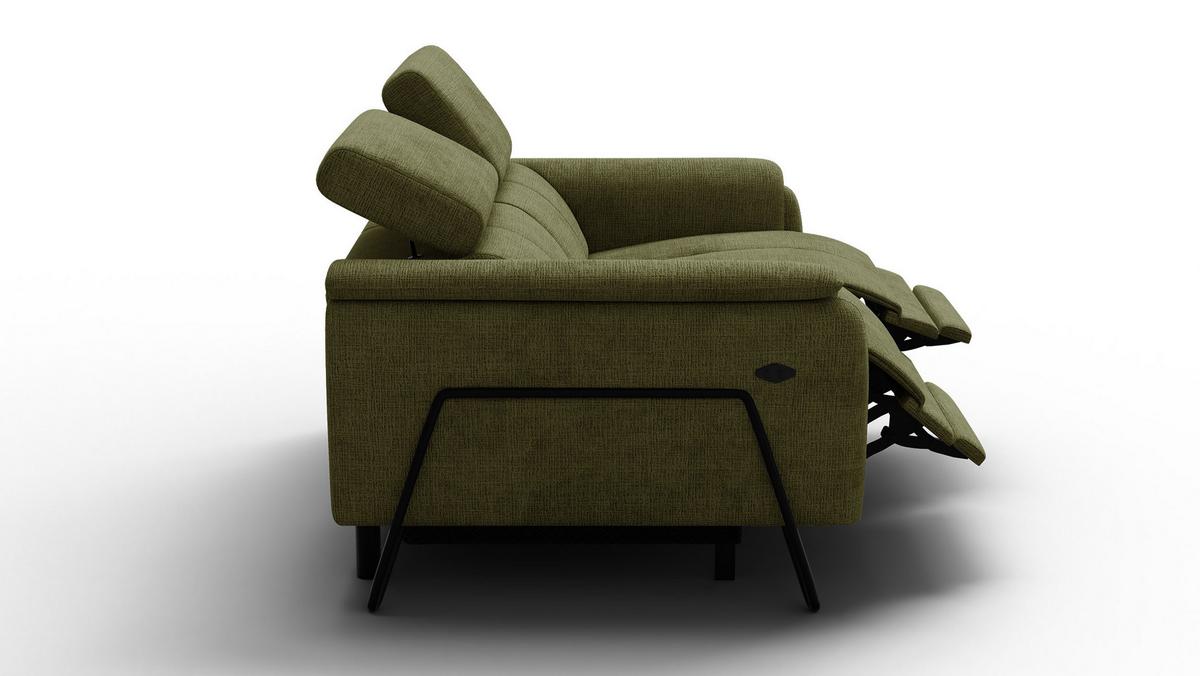 RELAXSOFA RODEN 2-Sitzer, olive - Olivgrün, Holz/Textil (152/82/103cm) - Wozimo