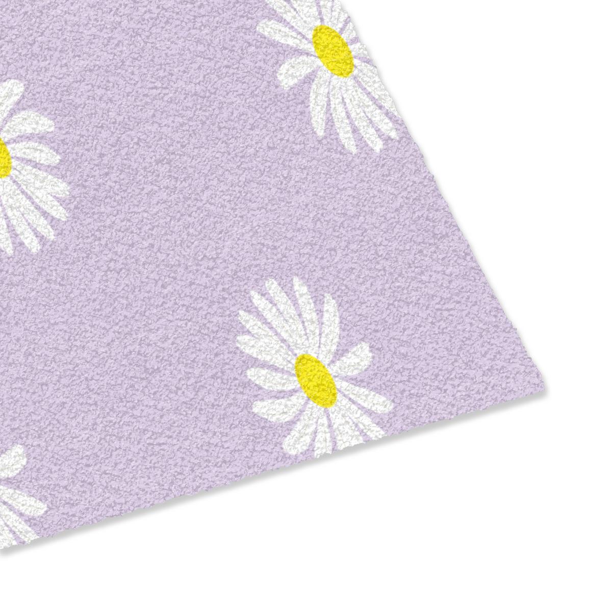 FUSSMATTE Gänseblümchen - Pastell - Weiß - Lila - Blumen Sauberlaufmatte 60x40 cm - Flieder, Kunststoff (60/0.4cm) - MuchoWow