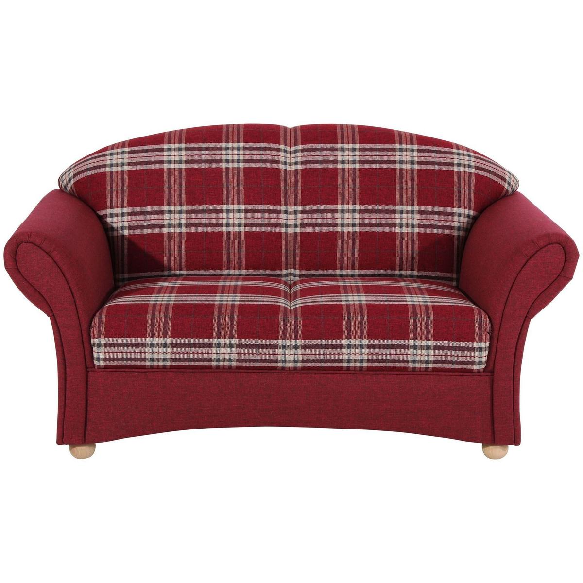 SOFA 2-Sitzer Kama Bezug Flachgewebe Buche natur / rot - Rot, Kunststoff (151/85/81cm) - 58aufmkessel