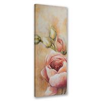 WANDBILD rosa rosen gemalt - Pink, Textil (30/90cm) - Feeby
