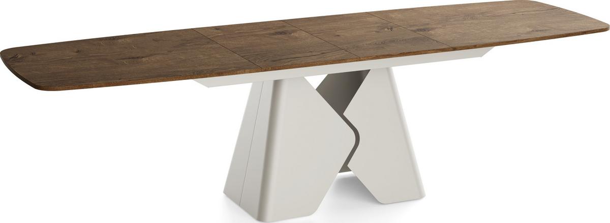 ESSTISCH Vanta rechteckig ausziehbar verlängerbar mit Metallgestell in Kaschmir Grau, Eiche Braun Rustikal 180-270/90/76 cm - Alteiche/Schwarz, Holzwerkstoff/Metall (90/270/76cm) - WFL GROUP