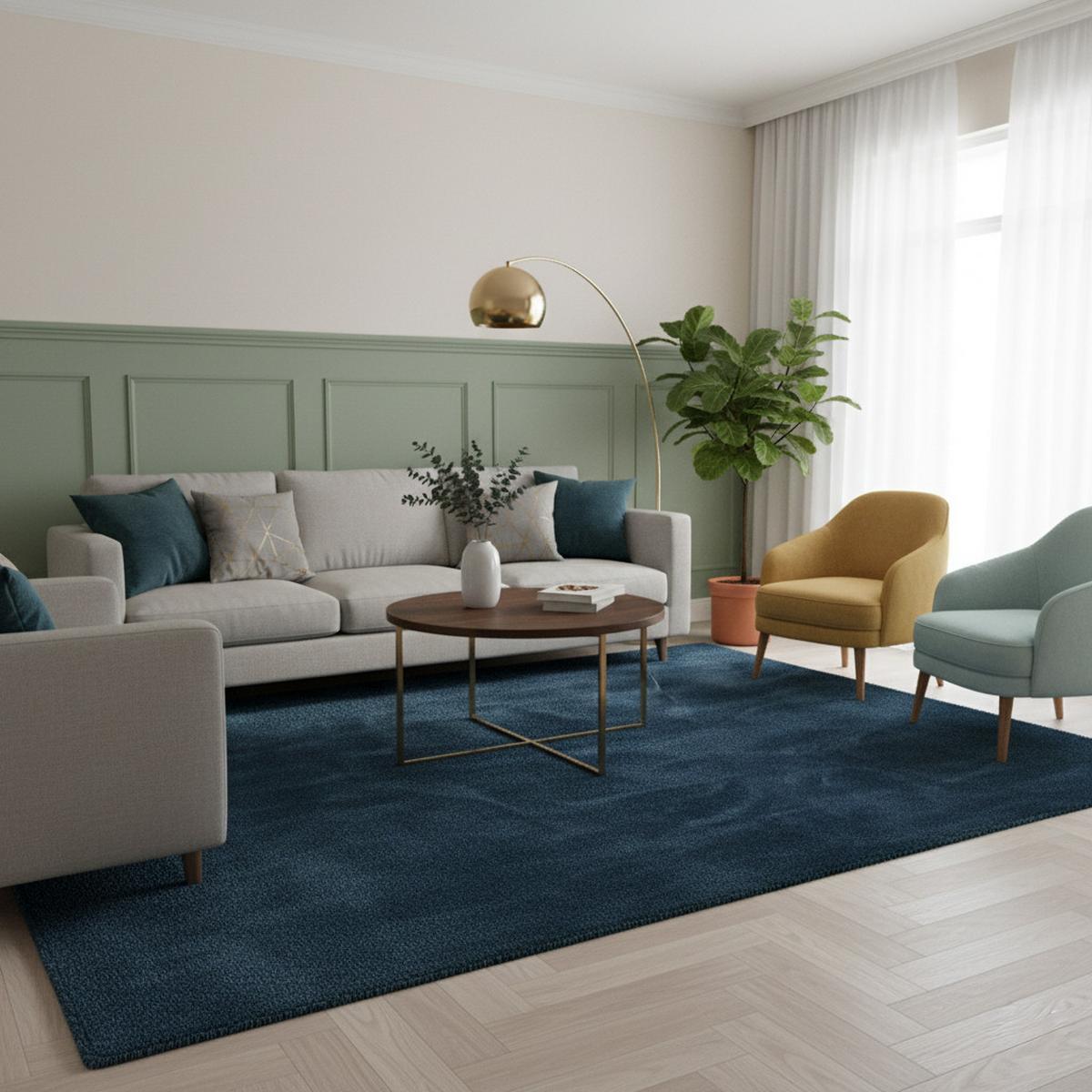 FELLTEPPICH SUPER SOFT PEARL - Dunkelblau, Textil (120/170cm) - Pergamon