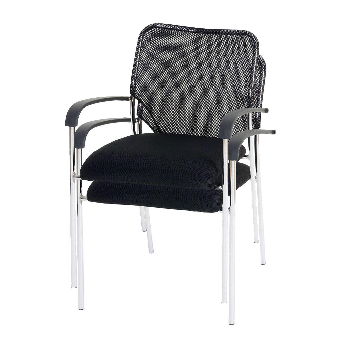 BESUCHERSTUHL Schwarz - Schwarz, Textil (55/83/60cm) - MCW