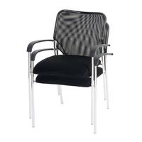 BESUCHERSTUHL Schwarz - Schwarz, Textil (55/83/60cm) - MCW