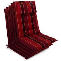 HOCHLEHNER Sun-HL 119x50x8cm Rot-Anthrazit-Gestreift (5tlg) - Dunkelrot, Textil (50/120cm) - Beautissu 