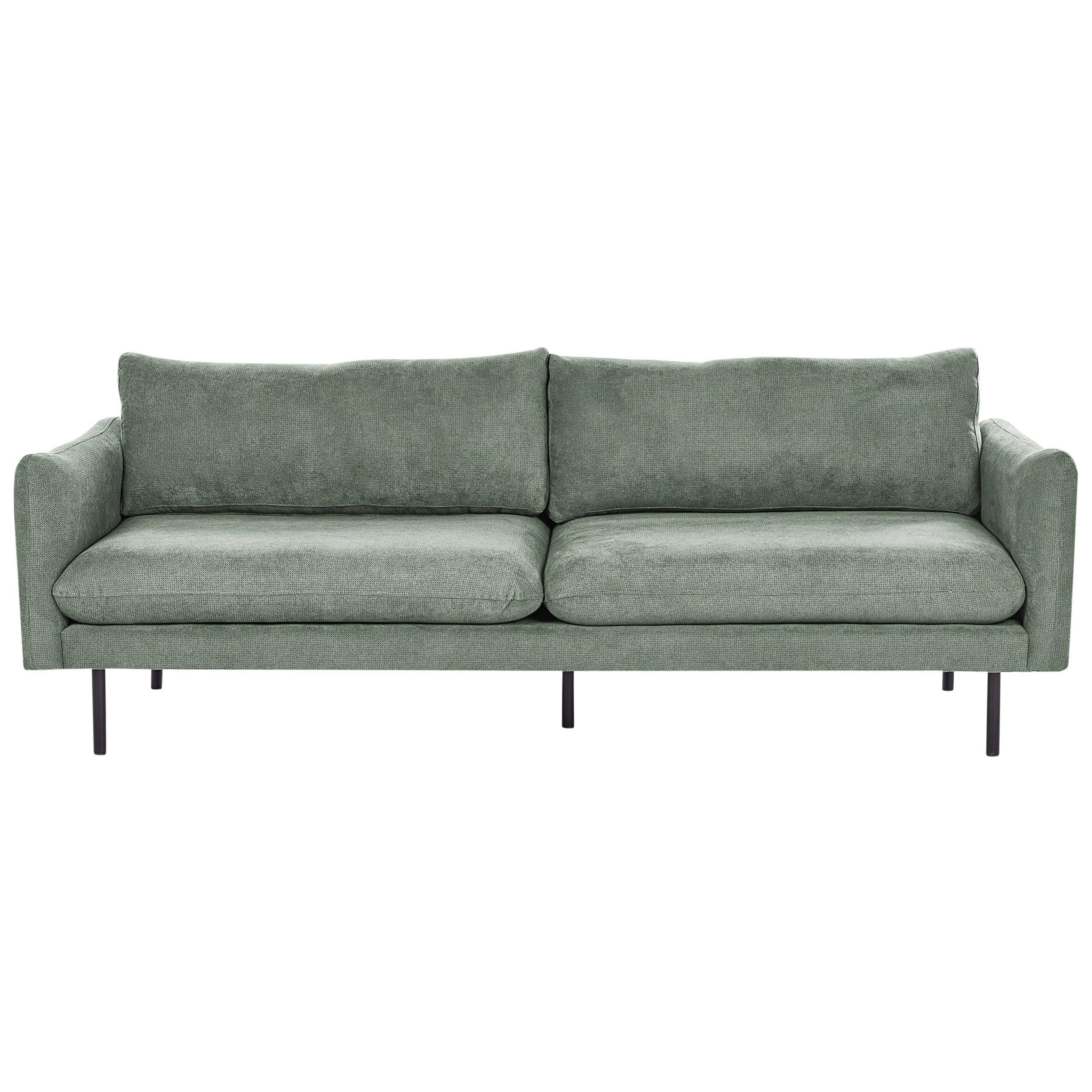 3-SITZER-SOFA Stoff Hellgrün Vinterbro - Hellgrün, Textil (220/86/84cm) - Beliani