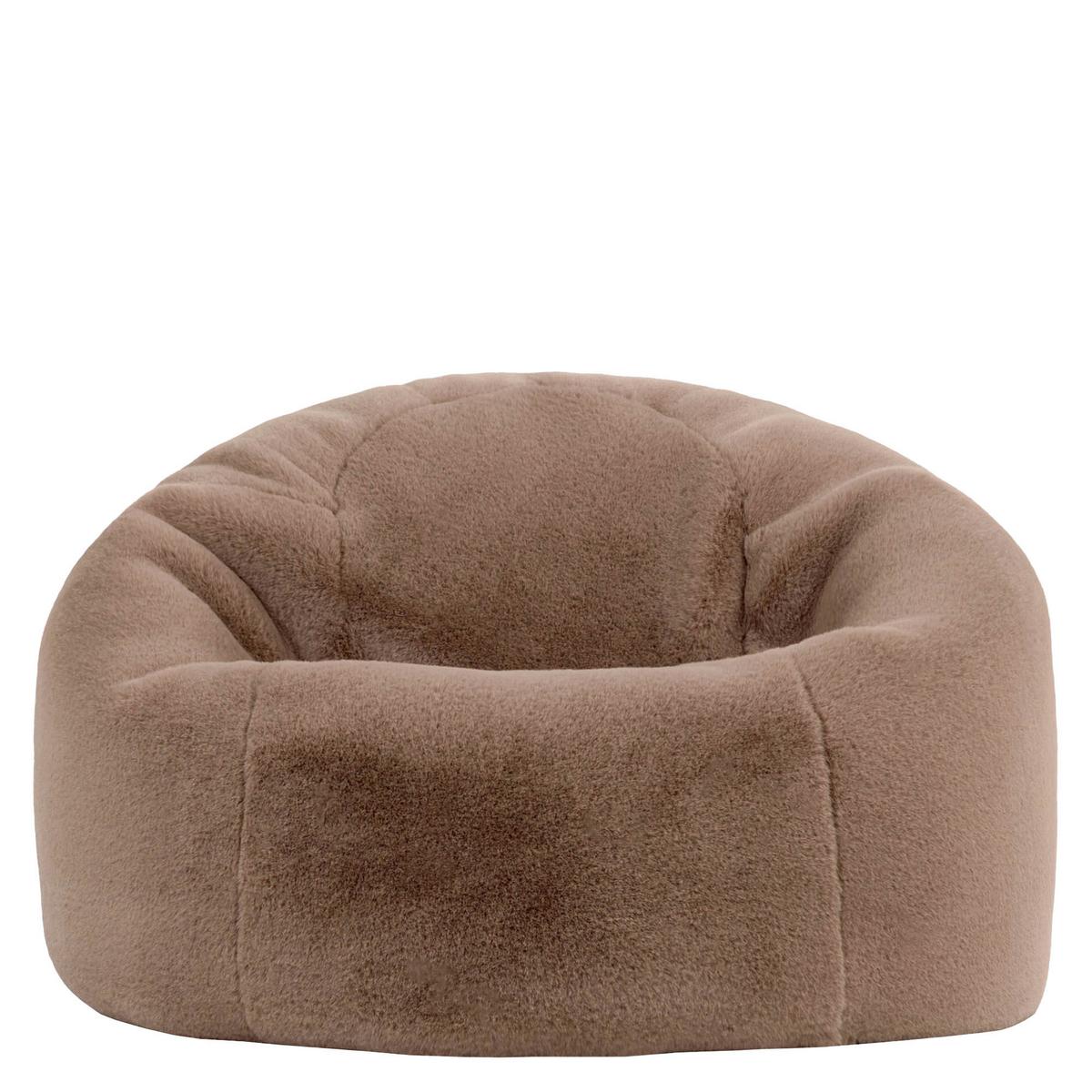 SITZSACK Kingston Kaninchenkunstfell - Mokka, Textil (85/50/85cm) - icon