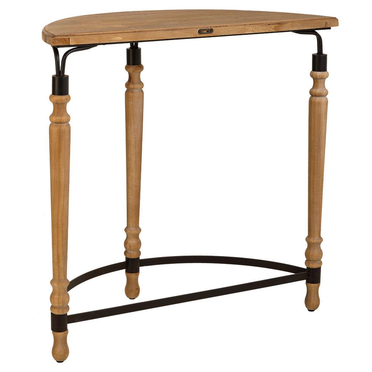 KONSOLENTISCH aus Metall und Holz, braun, 80x36x76cm - Braun, Holz (35.5/80/76cm) - Wanderlust