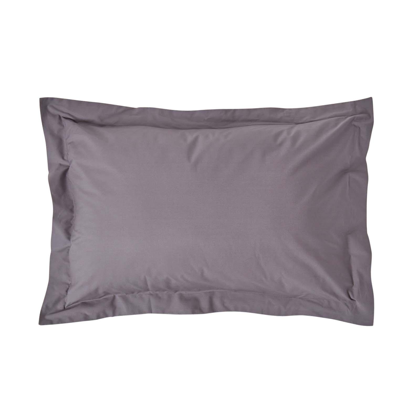 KISSENBEZUG Perkal mit Stehsaum, Fadendichte 200 - Dunkelgrau, Textil (48/74cm) - Homescapes