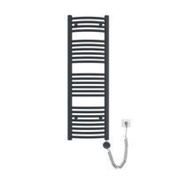 HANDTUCHHEIZKÖRPER elektrisch gebogen Anthrazit 120/40 cm - Anthrazit, Metall (40/120/4.4cm) - EMKE